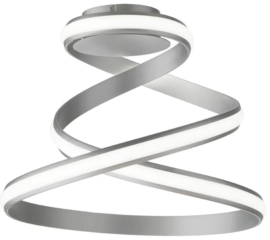 Φωτιστικό Οροφής - Πλαφονιέρα Led Vuelta PL.VUELTA/SILVER 37W 3000K Φ55x35cm Silver Ondaluce Μέταλλο