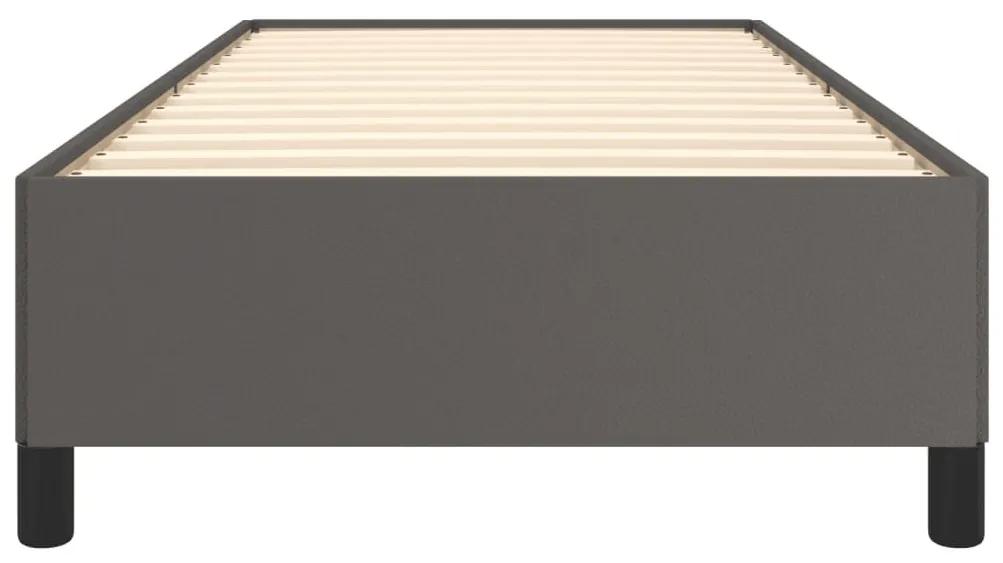 Πλαίσιο Κρεβατιού Γκρι 90x190 εκ. από Συνθετικό Δέρμα - Γκρι