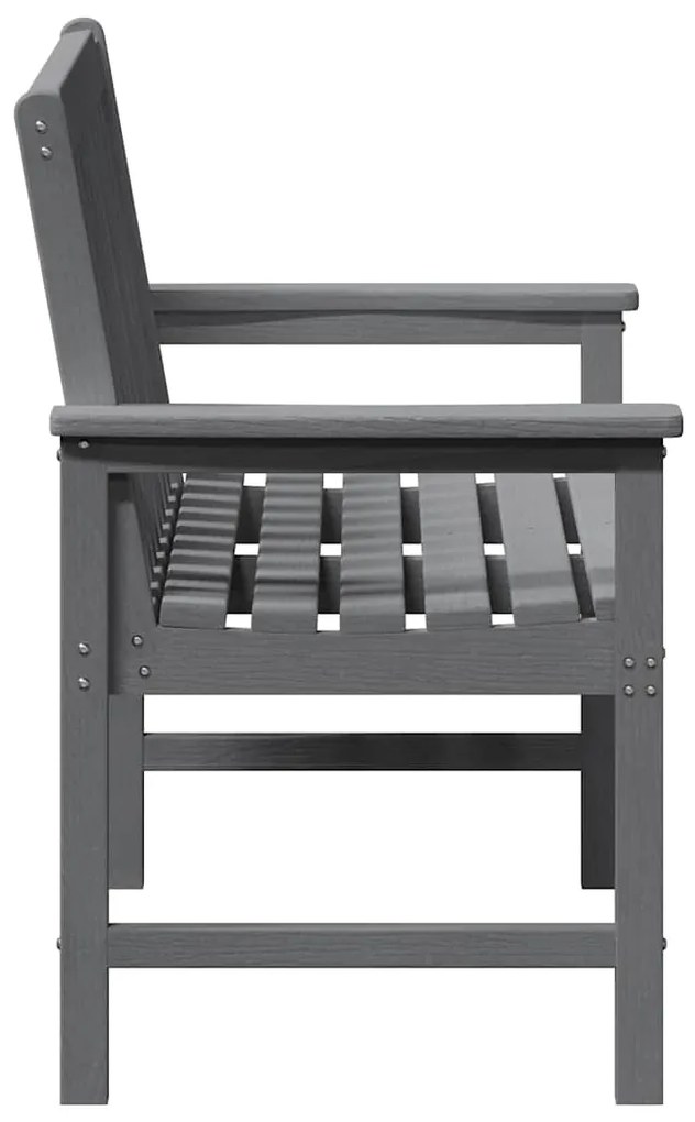 vidaXL Παγκάκι κήπου με μαξιλάρι Ανοιχτό γκρι 120 x 59 x 88 εκ HDPE