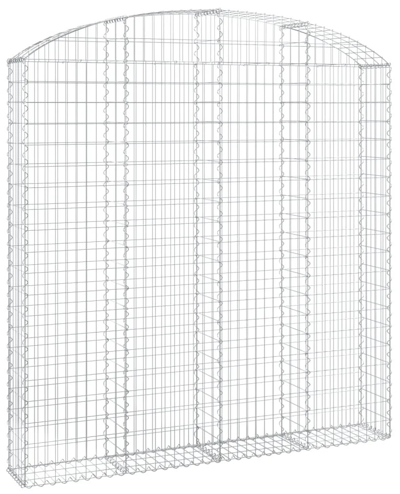 vidaXL Συρματοκιβώτιο Τοξωτό 200x30x200/220εκ. από Γαλβανισμένο Χάλυβα