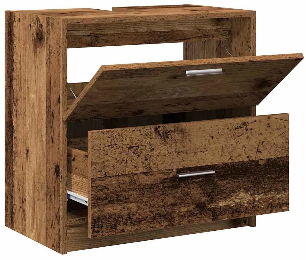 vidaXL Ντουλάπι Νεροχύτη Παλιό Ξύλο 59 x 37 x 59 cm Επεξεργασμένο ξύλο