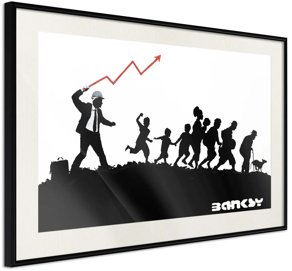 Αφίσα - Banksy: The Whip - 45x30 - Μαύρο - Με πασπαρτού