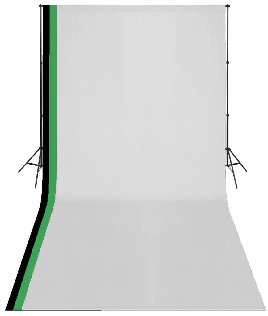 vidaXL Κιτ Στούντιο με 3 Βαμβακερά Φόντα και Ρυθμιζόμενη Βάση 3 x 6 μ.