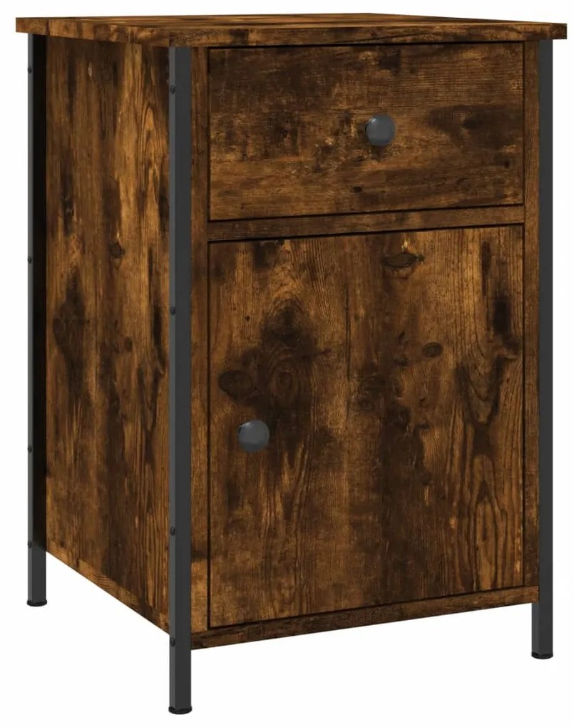 vidaXL Κομοδίνο Καπνιστή Δρυς 40x42x60 εκ. από Επεξεργασμένο Ξύλο