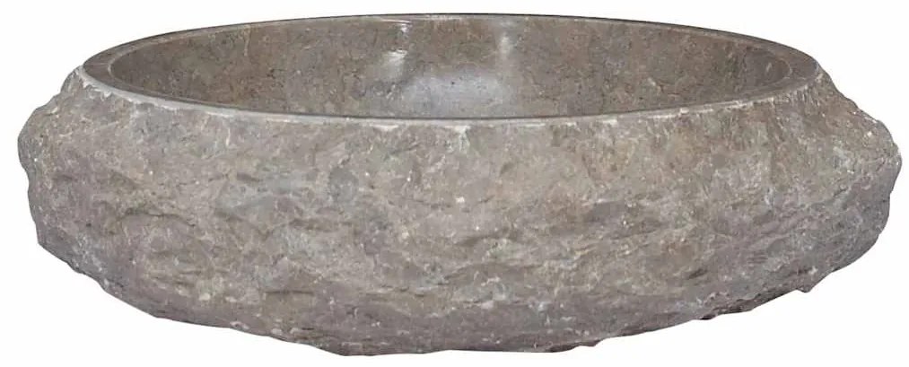 vidaXL Νιπτήρας Γκρι Ø40x12 εκ. Μαρμάρινος