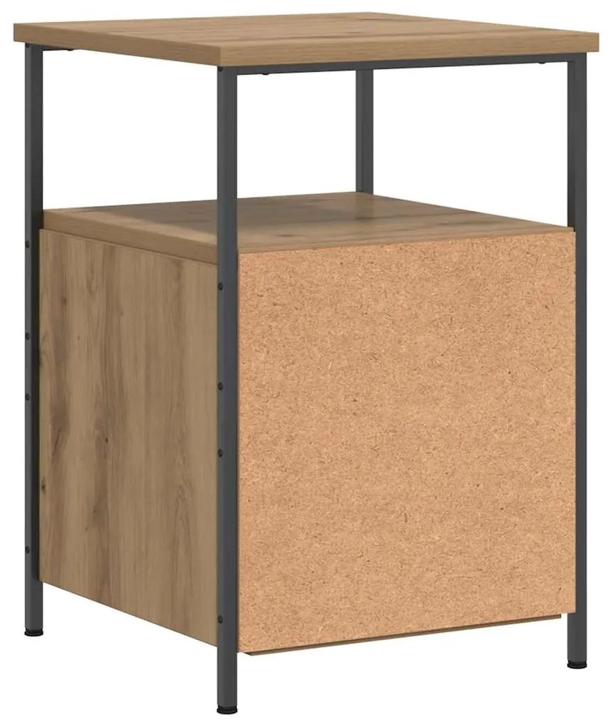 vidaXL Κομοδίνο τεχνίτης Δρυς 34x35,5x50 εκ. από Επεξεργασμένο Ξύλο
