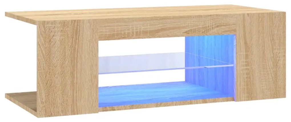 vidaXL Έπιπλο Τηλεόρασης με LED Sonoma Δρυς 90x39x30 εκ.