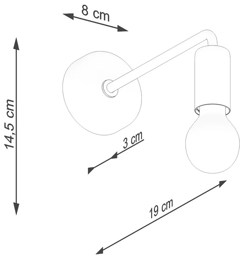 Sollux Φωτιστικό τοίχου NORAH μαύρο,ατσάλι,Ε27 1xmax 15W LED