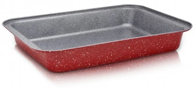 Ταψί ψησίματος Oliver Voltz OV51222RS39, 39,5 cm, φινίρισμα μαρμάρου, ορθογώνιο, κόκκινο
