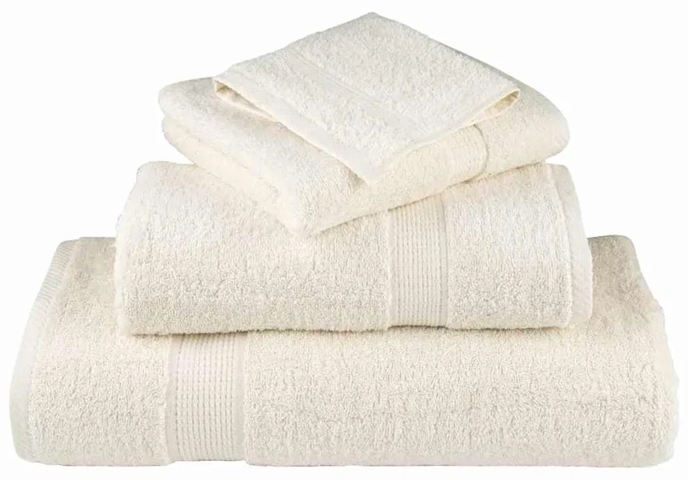 vidaXL a Πετσέτες Προσώπου SOLUND 4 pcs Κρεμ Βαμβάκι