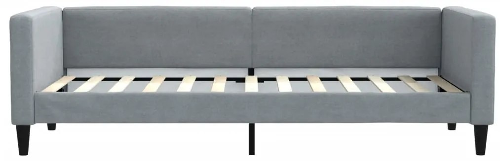 vidaXL Καναπές Κρεβάτι με Στρώμα Ανοιχτό Γκρι 80 x 200 εκ. Υφασμάτινο