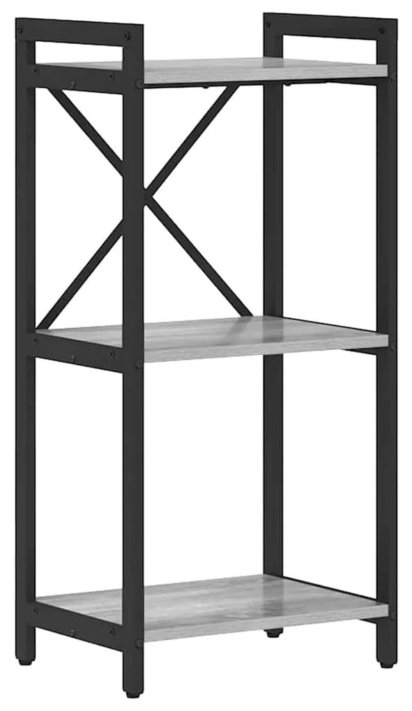 vidaXL Ράφι Βιβλίων Γκρι sonoma 40 x 30 x 85 εκ Επεξεργασμένο ξύλο