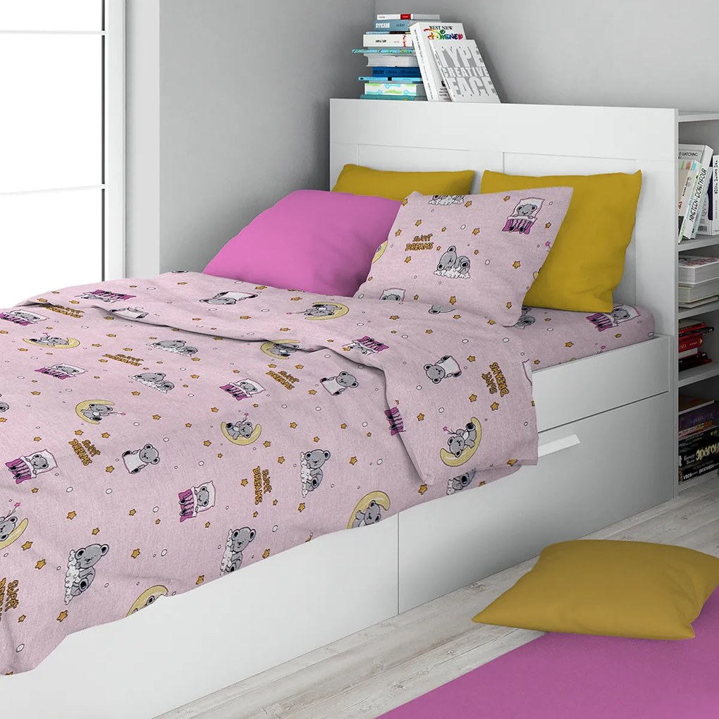 Παπλωματοθήκη Μονή (160x240) Dimcol Sweet Dreams 550 Pink
