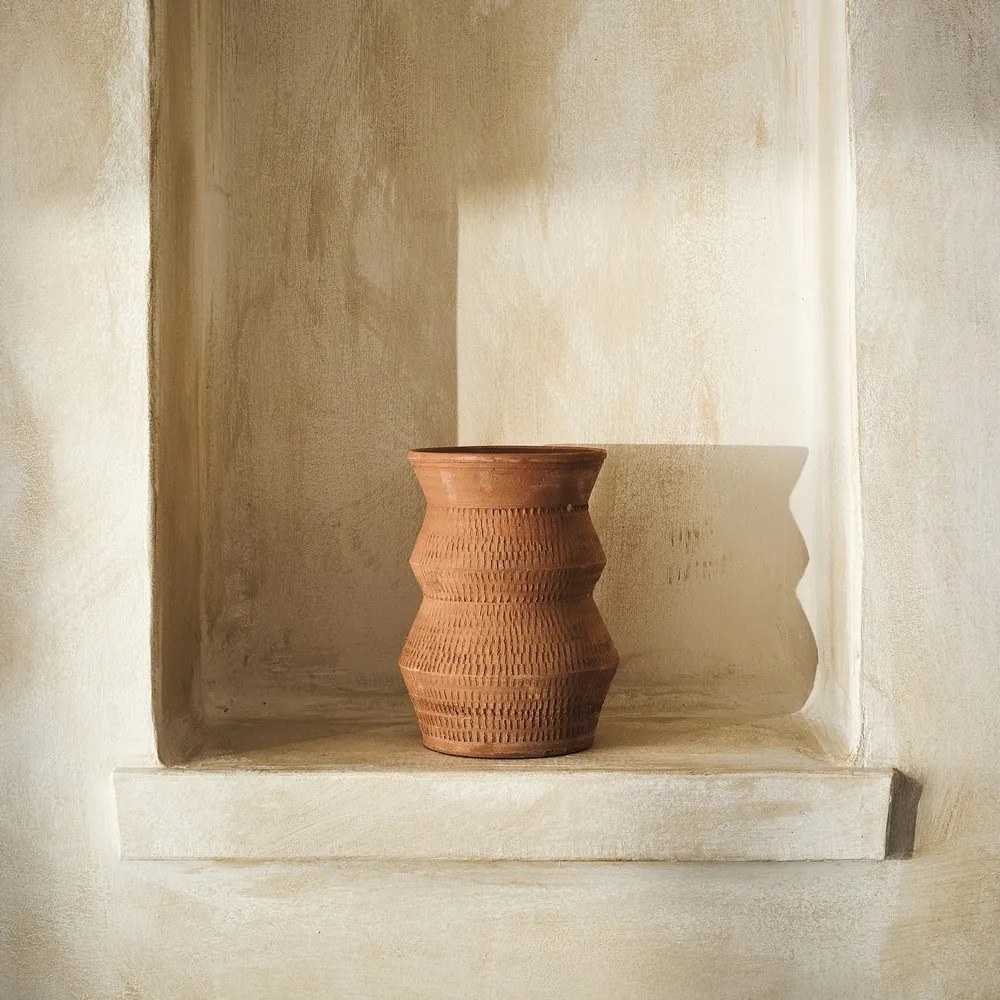Βάζο Πήλινο Ozma 162 15x25cm Terra Gofis Home Πηλός
