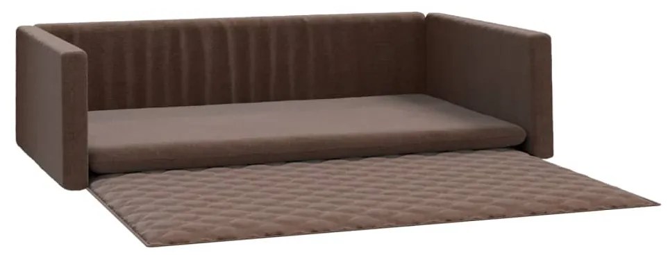 vidaXL Κάθισμα Αυτοκινήτου Σκύλου Καφέ 110x70 εκ. Όψη Λινού