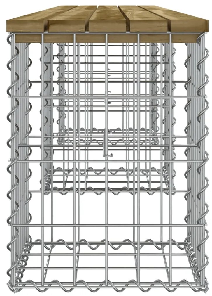 vidaXL Παγκάκι Κήπου Συρματοκιβώτιο 203x31x42 εκ. Εμποτ. Ξύλο Πεύκου