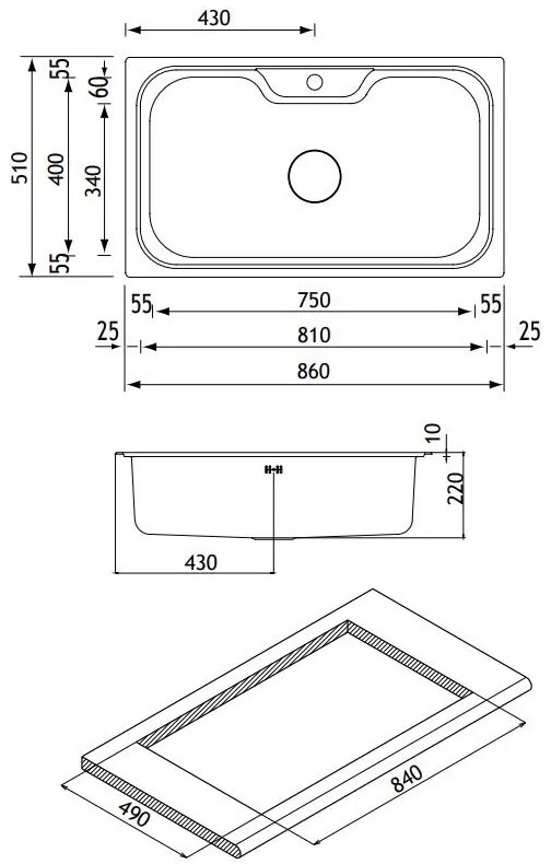 Νεροχύτης Apell Criteria 860