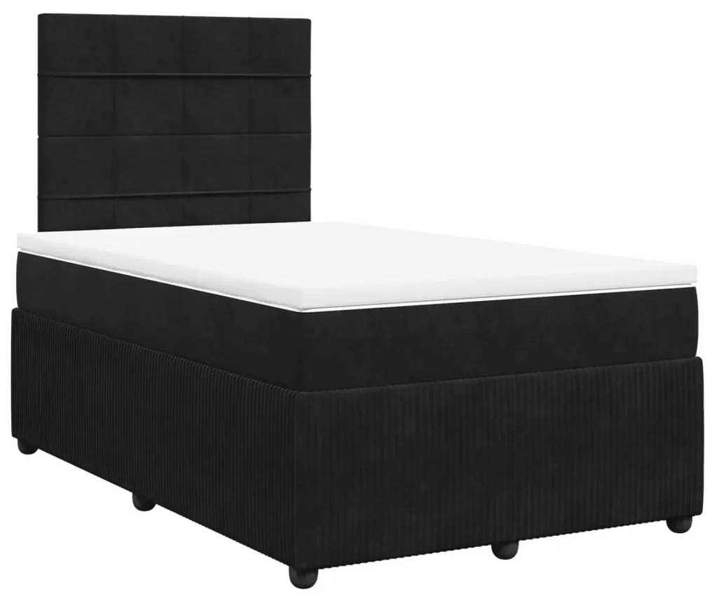 ΚΡΕΒΑΤΙ BOXSPRING ΜΕ ΣΤΡΩΜΑ ΜΑΥΡΟ 120X190 ΕΚ. ΒΕΛΟΥΔΙΝΟ 3294588