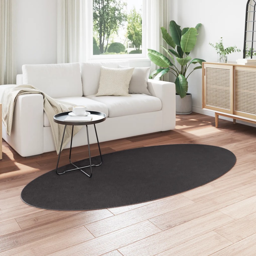 vidaXL χαλί  "HUARTE" Γκρι 100x200 εκ. Ωοειδές