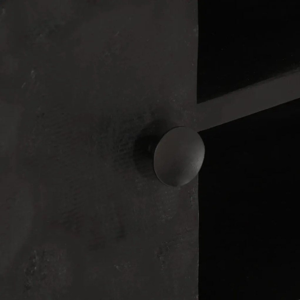 vidaXL Έπιπλο Τηλεόρασης Μαύρο 110x30x40εκ.Μασίφ Ξύλο Μάνγκο & Σίδηρος