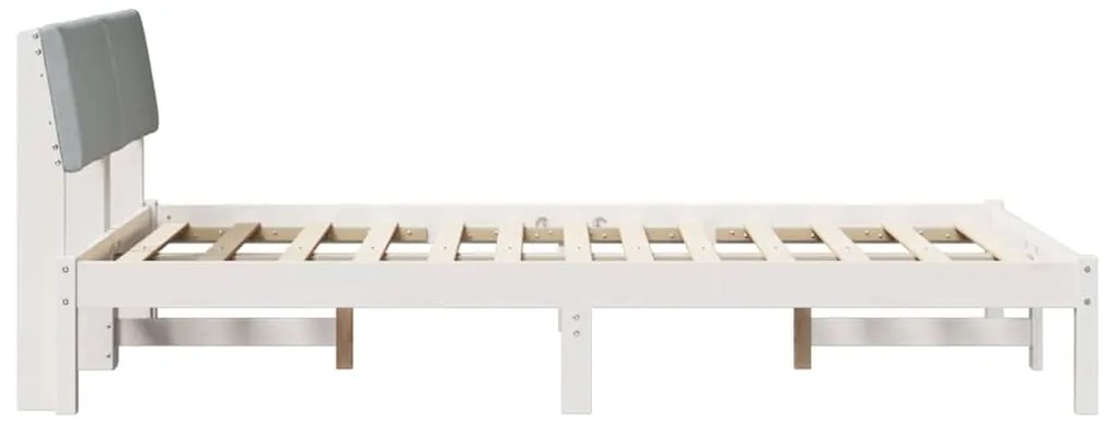 vidaXL Σκελετός Κρεβατιού Λευκό και ανοιχτό γκρι 120 x 200 cm