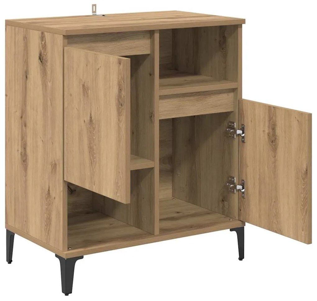 vidaXL Πλαϊνό γραφείο artisan δρυς 60 x 35 x 70 cm Επεξεργασμένο ξύλο