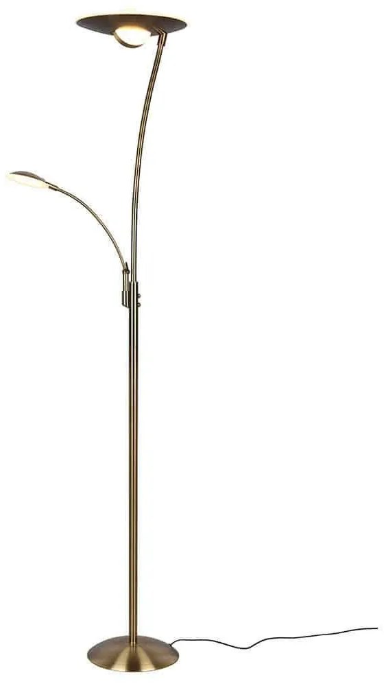 Φωτιστικό Δαπέδου Granby 424310204 29x180cm Dim Led 3400Lm 29W/650Lm 6,5W Brass Trio Lighting