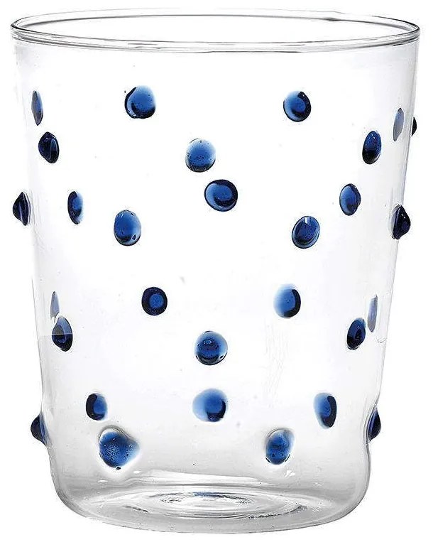 Ποτήρι Νερού Party PY00107 450ml Blue-Clear Zafferano Glass