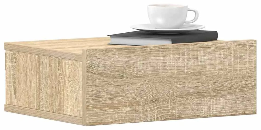 vidaXL Κομοδίνο Κρεμαστό Sonoma Δρυς 40x30x15 εκ. από Επεξ. Ξύλο