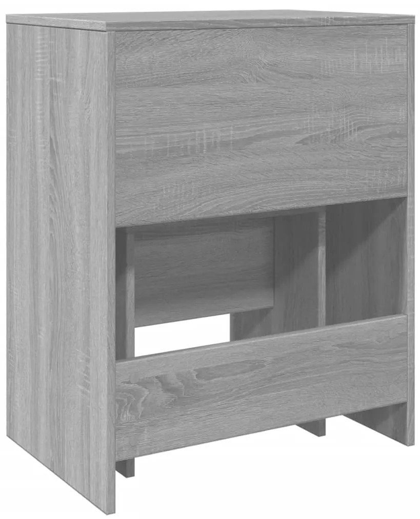 vidaXL Μπουντουάρ και Σκαμπό Γκρι Sonoma 60 x 40 x 113,5 εκ.