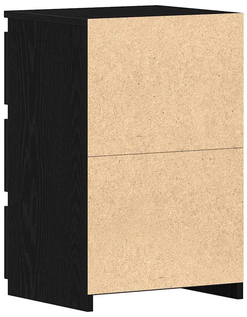 vidaXL Κομοδίνο Μαύρη δρυς 40 x 35 x 62.5 εκ. Επεξεργασμένο ξύλο