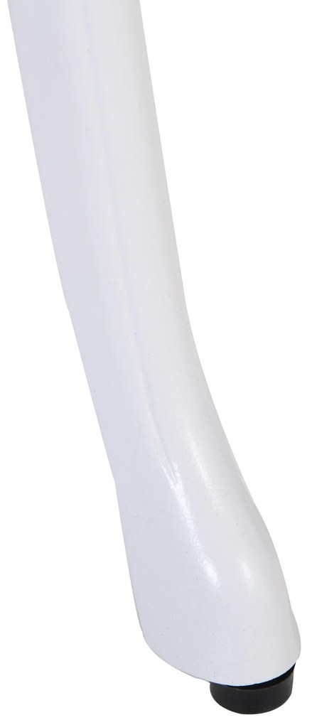 Outsunny Σετ επίπλων για 2 άτομα, σετ τραπεζαρίας κήπου, 1 τραπέζι + 2 καρέκλες με οπή ομπρέλας, αλουμίνιο, λευκό