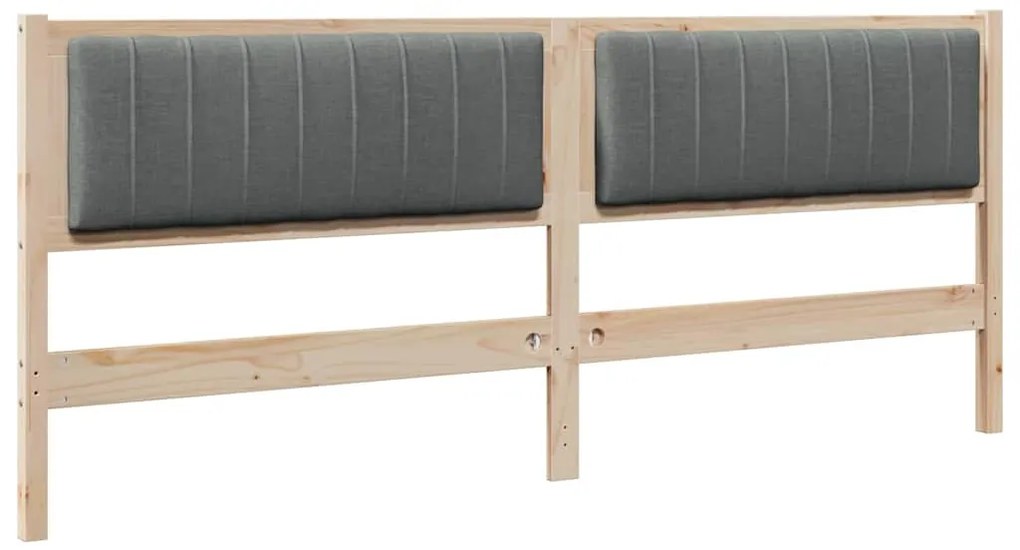 vidaXL Ταπετσαρισμένο κεφαλάρι Καφέ 200 cm Στερεά ξυλεία πεύκου