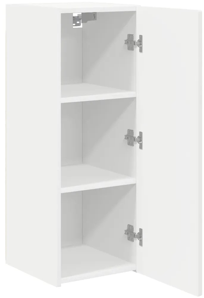 vidaXL Ντουλάπι Τηλεόρασης Τοίχου 2 pcs Λευκό 30 x 31 x 80 εκ.