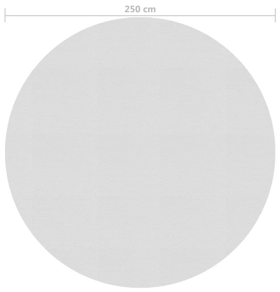 Κάλυμμα Πισίνας Ηλιακό Γκρι 250 εκ. από Πολυαιθυλένιο - Γκρι