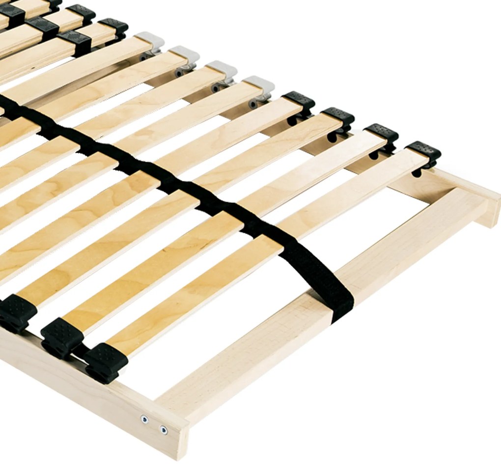vidaXL Βάση κρεβατιού με λάμες Καστανό 70 x 190 cm Στερεό Ξύλο Μηλιάς