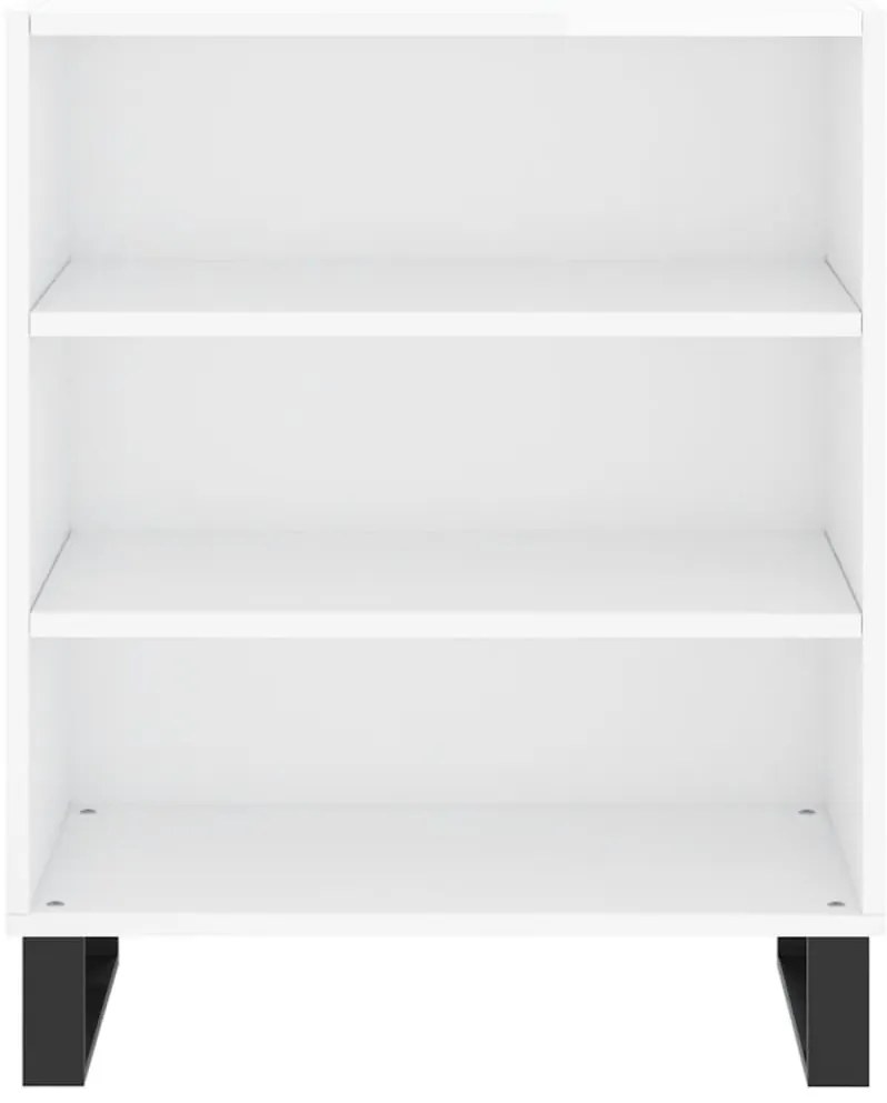 vidaXL Ραφιέρα Γυαλιστερή Λευκή 57 x 35 x 70 εκ. από Επεξεργ. Ξύλο
