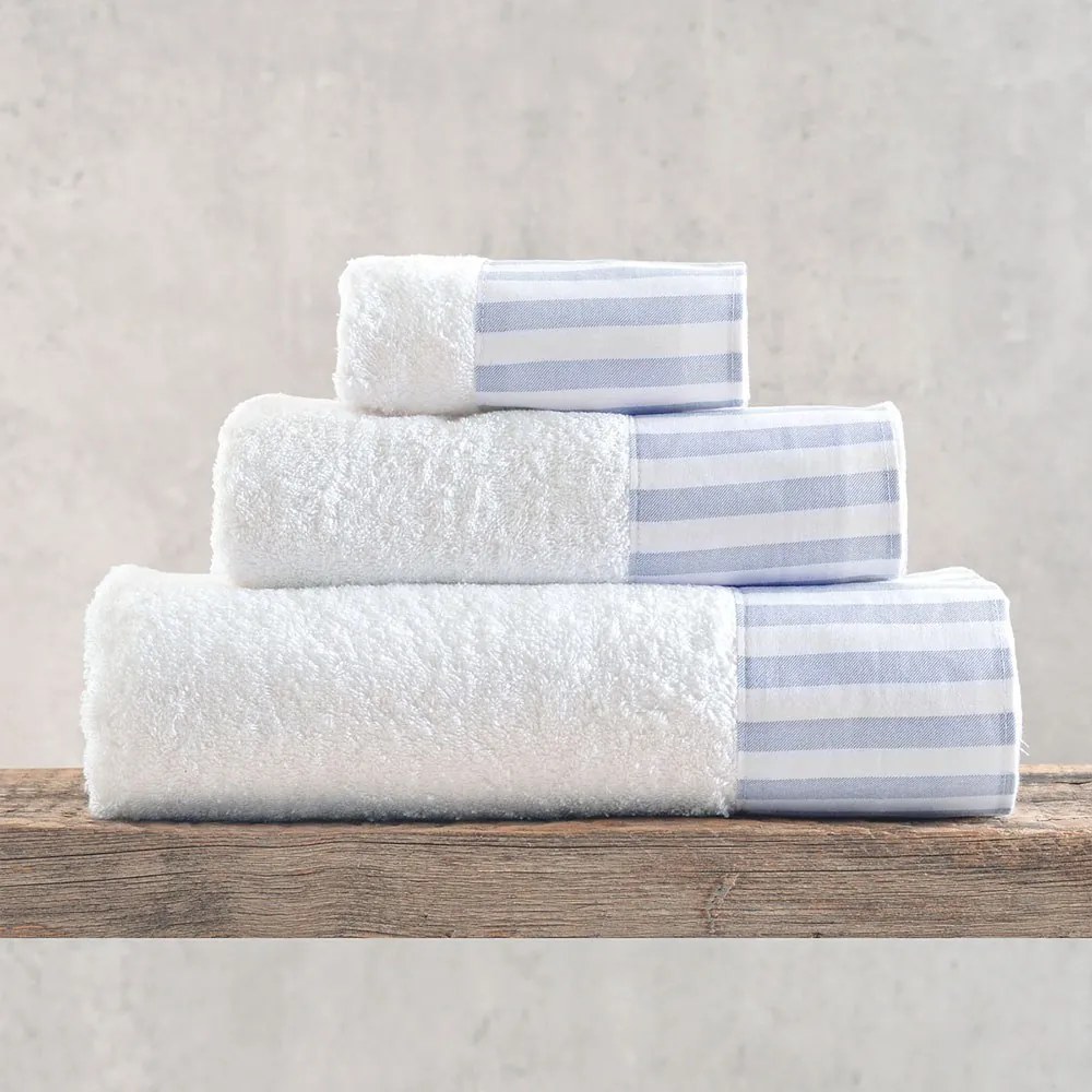 Πετσέτες Eloise Σε Κουτί (Σετ 3τμχ) Light Blue Ρυθμός Σετ Πετσέτες 70x140cm 100% Πενιέ Βαμβάκι
