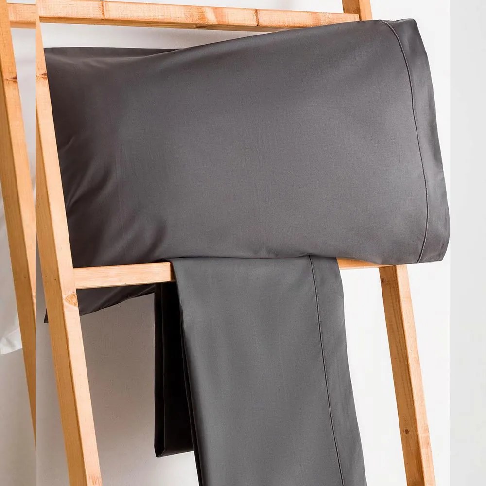 Μαξιλαροθήκες Synthesis-502 (Σετ 2τμχ) Anthracite Vesta Home 60Χ85 100% Cotton Percale