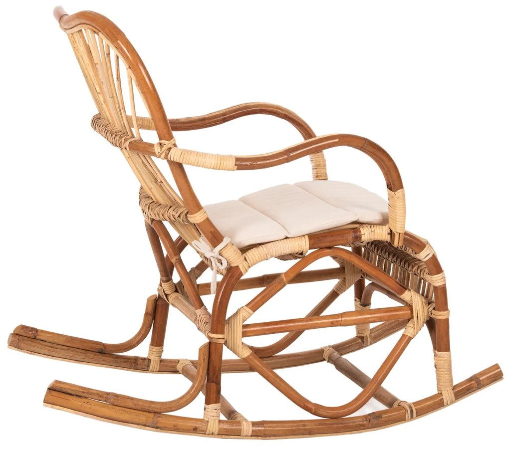 Καρέκλα - Πολυθρόνα SANTA FE C9343 Κουνιστή Rattan με Μαξιλάρι 60x103x90Υ εκ. 60x103x90 εκ.