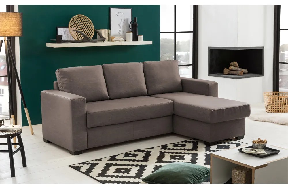 ALDO CRISTIANO ΚΑΝΑΠΕΣ ΚΡΕΒΑΤΙ ΓΩΝΙΑ ΑΝΑΣΤΡΕΨΙΜΗ TAUPE R461 220x150xH88cm - 01-2705