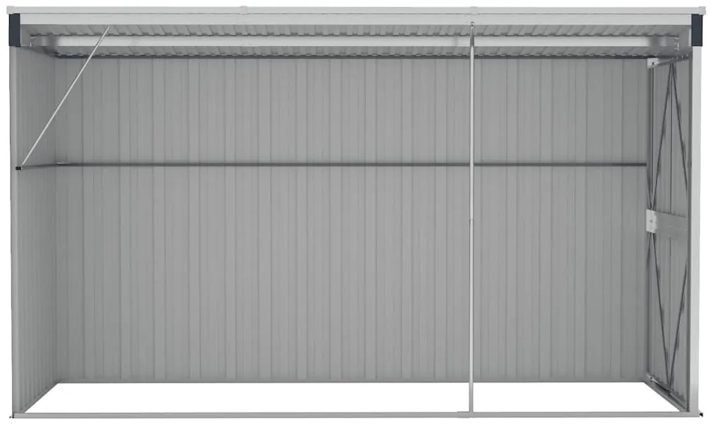 vidaXL Αποθήκη Κήπου Επιτοίχια Ανθρακί 118 x 288 x 178 εκ από Ατσάλι
