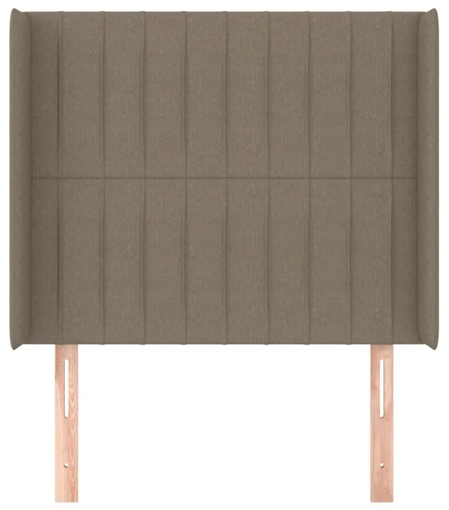 Κεφαλάρι με Πτερύγια Taupe 103x16x118/128 εκ. Υφασμάτινο - Μπεζ-Γκρι