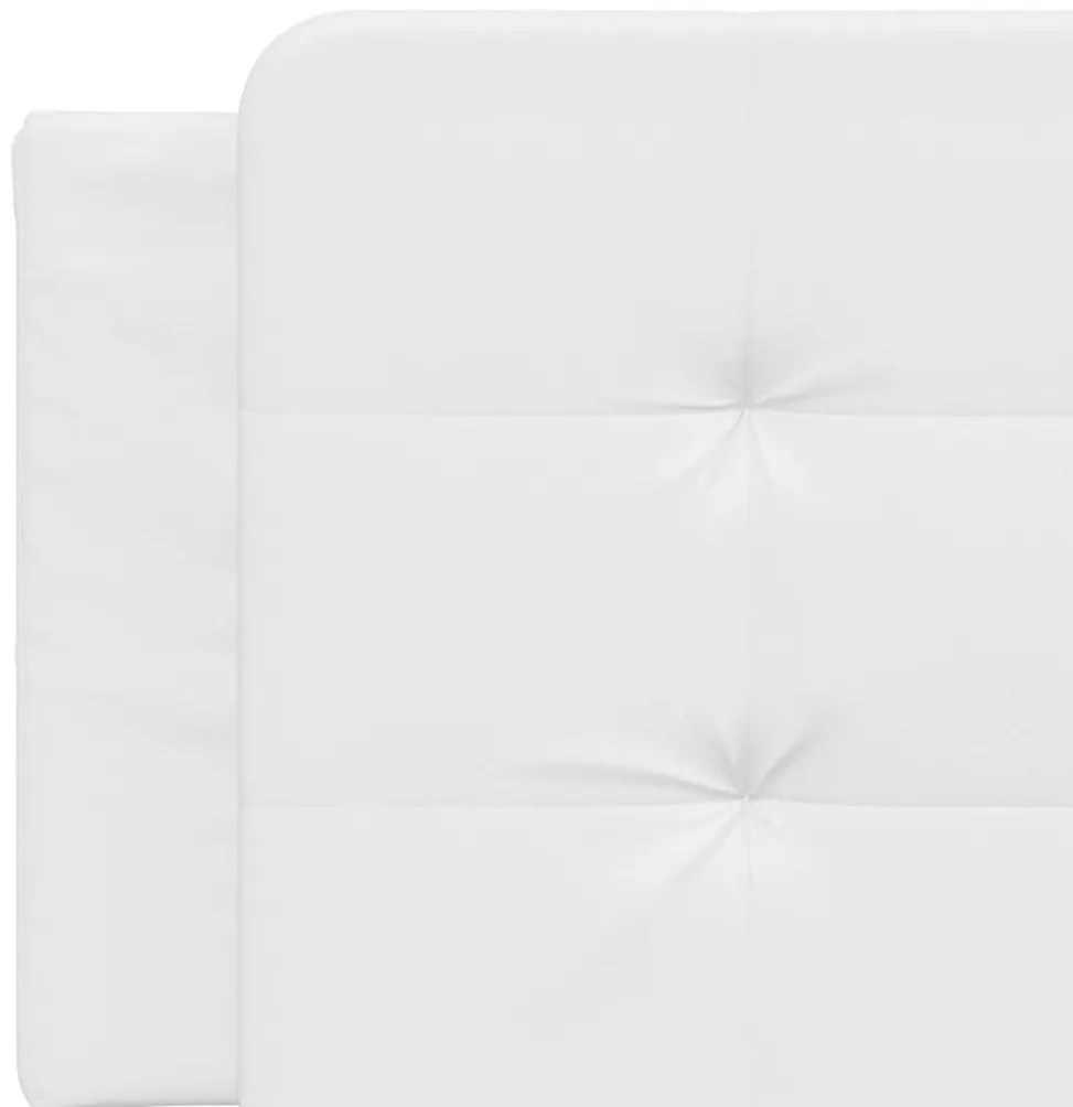 vidaXL Μαξιλάρι για Κεφαλάρι Zadar Λευκό 152 εκ. από Συνθετικό Δέρμα