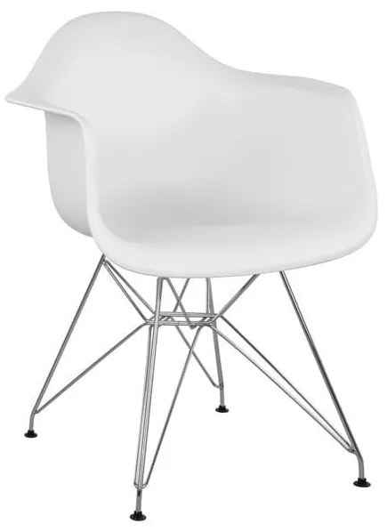 Πολυθρόνα White Mirto HM8509.01 Σετ 4τμχ Μέταλλο,Πολυπροπυλένιο
