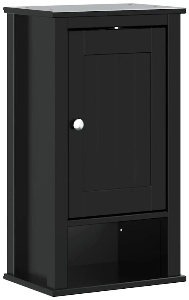 vidaXL Ντουλάπι Μπάνιου Επιτοίχιο BERG Μαύρο 40x27x71,5 εκ Μασίφ Πεύκο