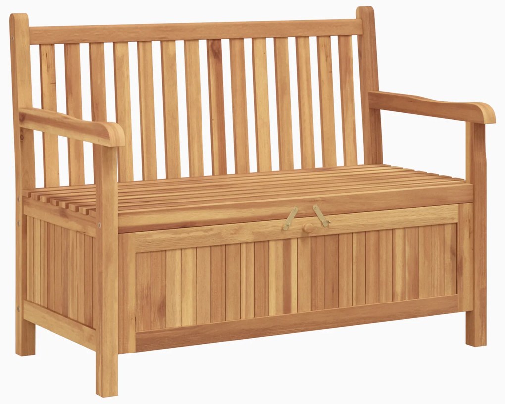 vidaXL Πάγκος Αποθήκευσης Κήπου Καφέ 228 x 60 x 90 εκ Μασίφ ξύλο teak