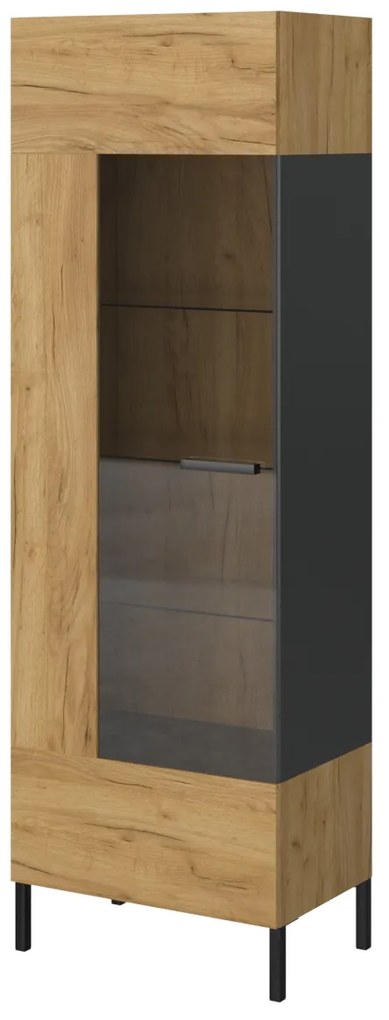 Βιτρίνα Santes Χρυσό Δρυς 64.2x42x197.5cm