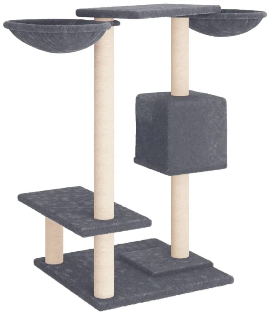 vidaXL Γατόδεντρο Σκούρο Γκρι 82 εκ. με Στύλους Ξυσίματος