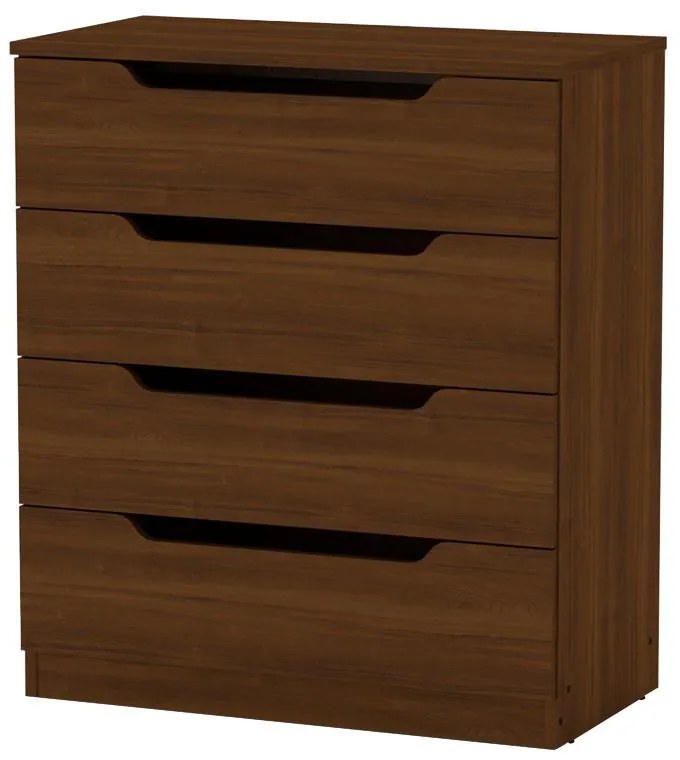 Συρταριέρα Azenor με 4 συρτάρια καρυδί 72x38x83εκ 72x38x83 εκ.